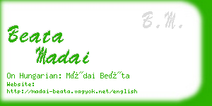 beata madai business card